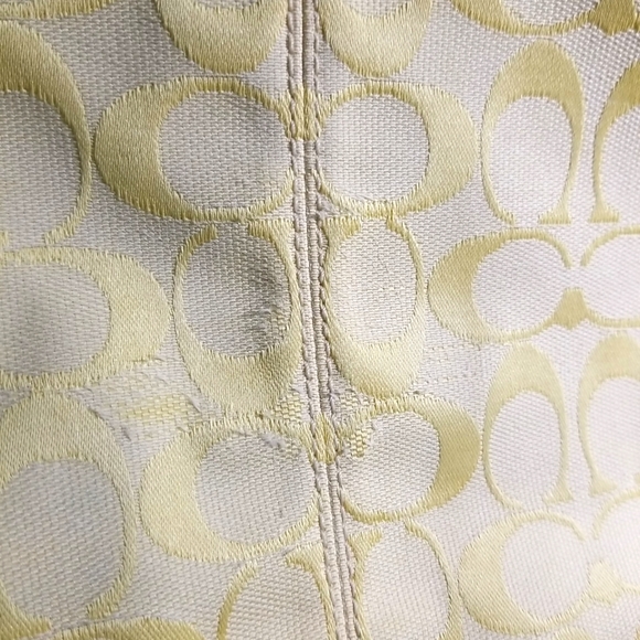 Coach Soho F13741 Pleated Yellow Signature C Jacquard/Leather Hobo Shoulder Bag - Picture 4 of 12